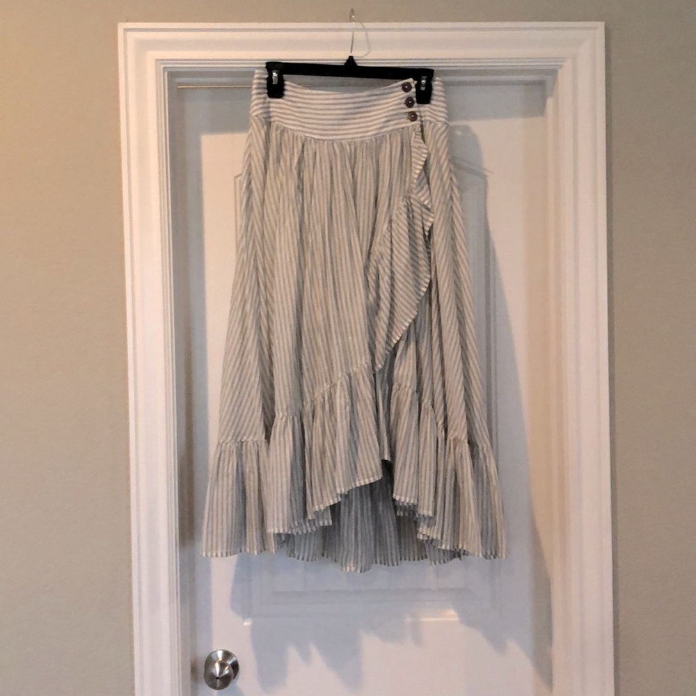 Free people wrap striped skirt!